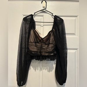 See through black shirt size M